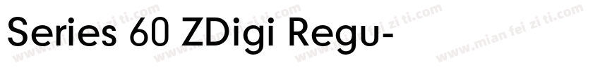 Series 60 ZDigi Regu字体转换
